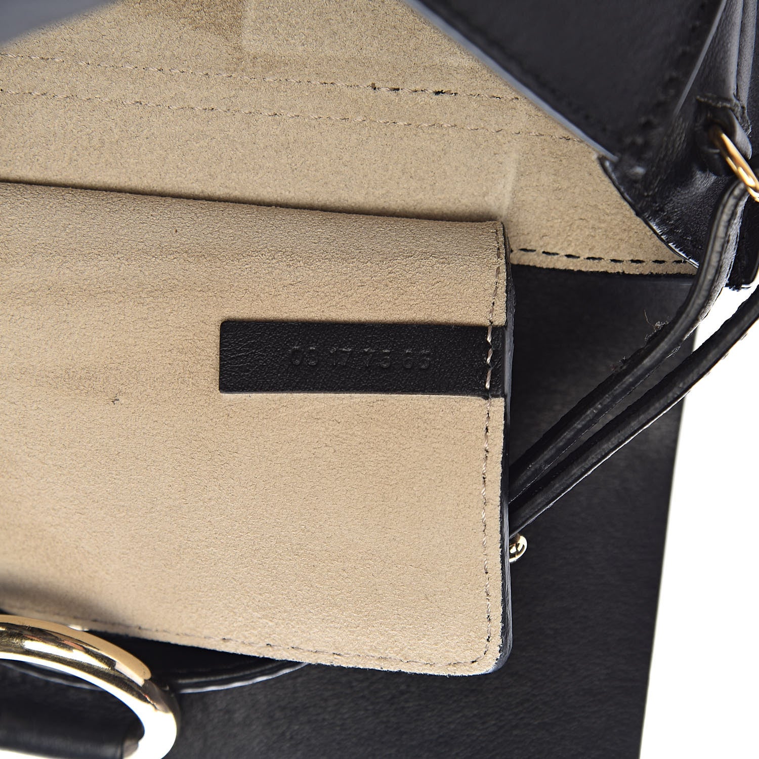 Chloe Suede Calfskin Mini Faye Shoulder Bag Black 7 of 14