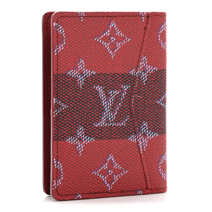 Louis Vuitton Monogram Heritage Pocket Organizer Red Stripes 3 of 6