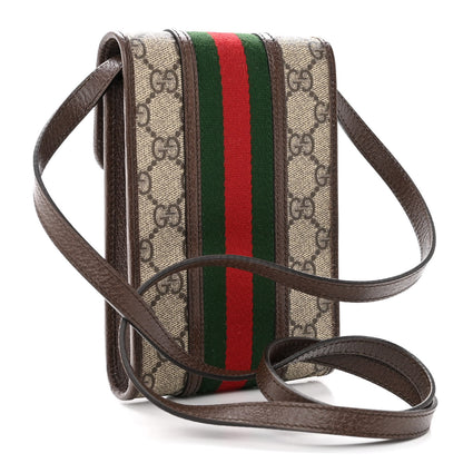 Gucci GG Supreme Monogram Web Mini Ophidia Crossbody Bag Beige New Acero 3 of 9