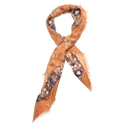 Chanel Cashmere Mosaic CC Logo Scarf 2 of 7