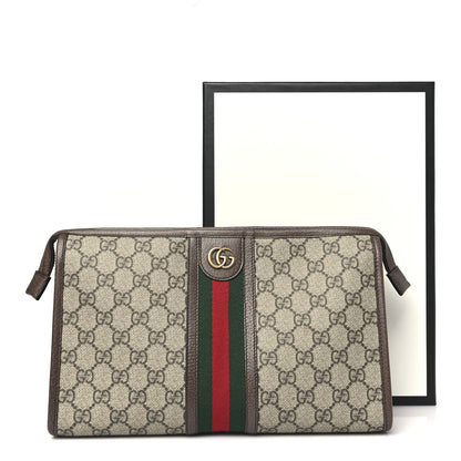 Gucci GG Supreme Monogram Web Ophidia GG Toiletry Case Beige New Acero 10 of 10