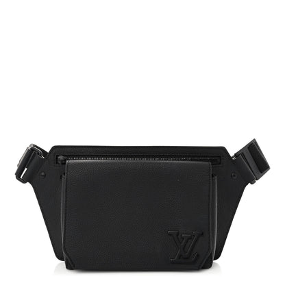 Louis Vuitton Grained Calfskin Aerogram Takeoff Sling Black 1 of 11