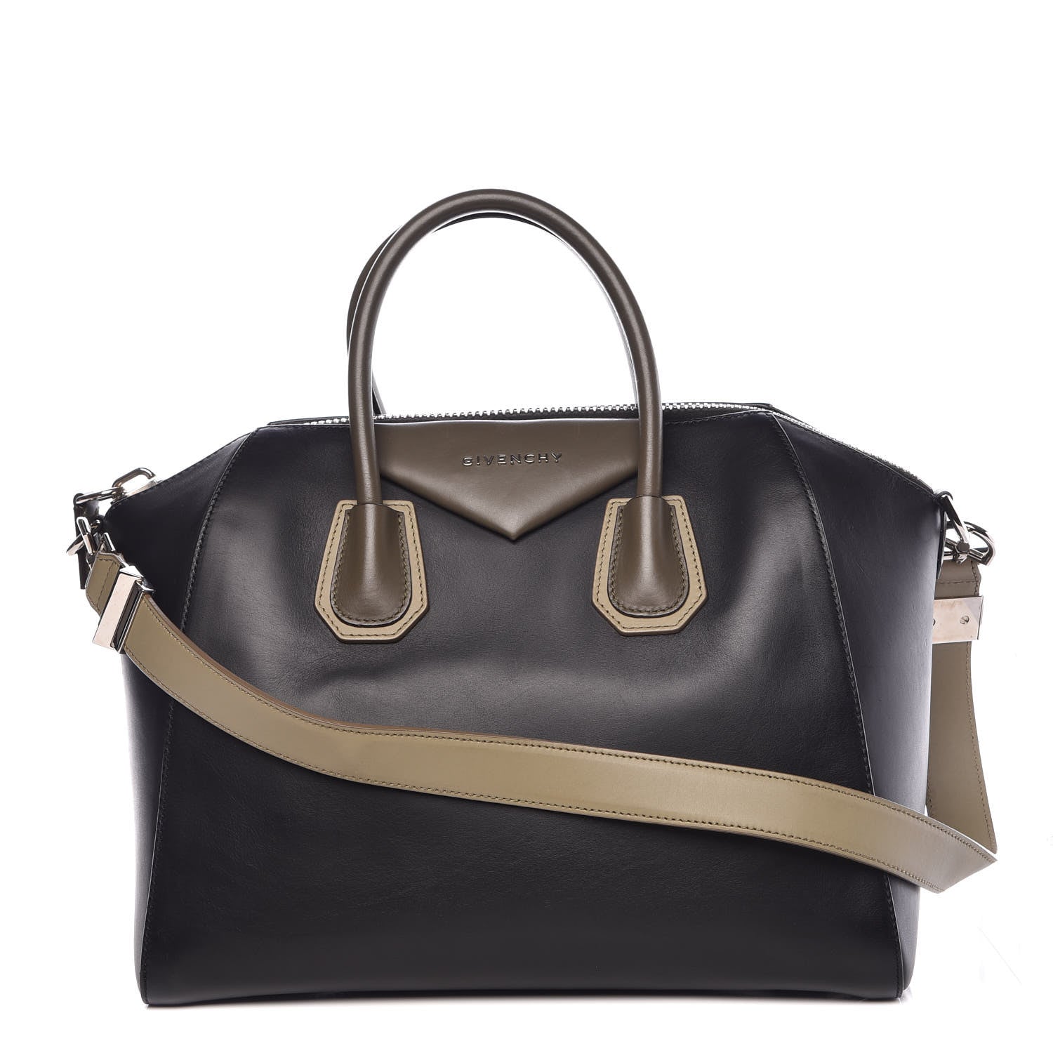 Givenchy Smooth Calfskin Medium Tri-Color Antigona Black Green 1 of 14