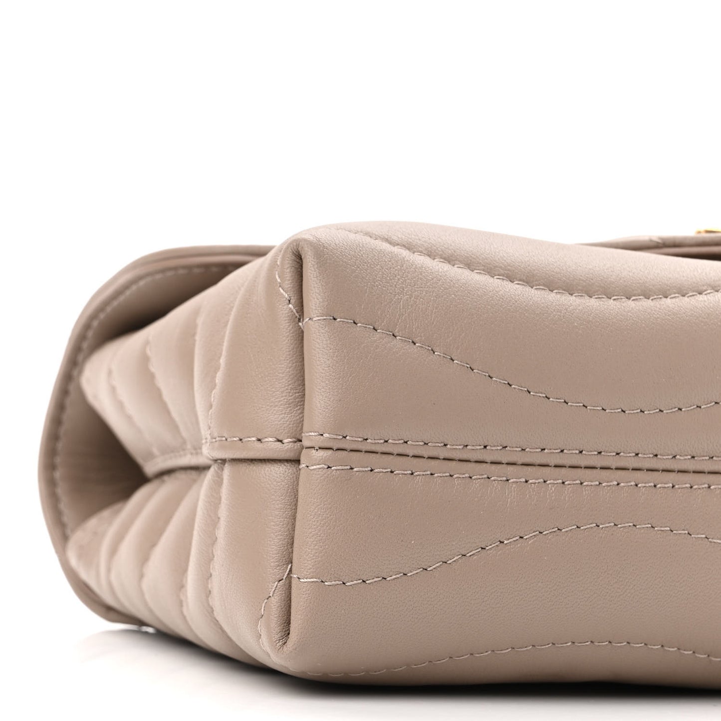 Calfskin LV New Wave Chain Bag Taupe
