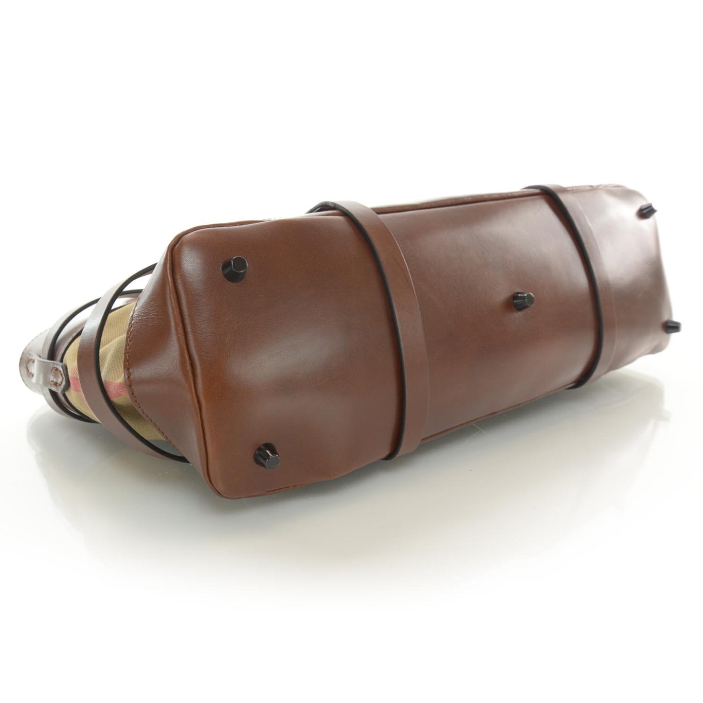 House Check Bridle Calfskin Kent Bag Dark Tan