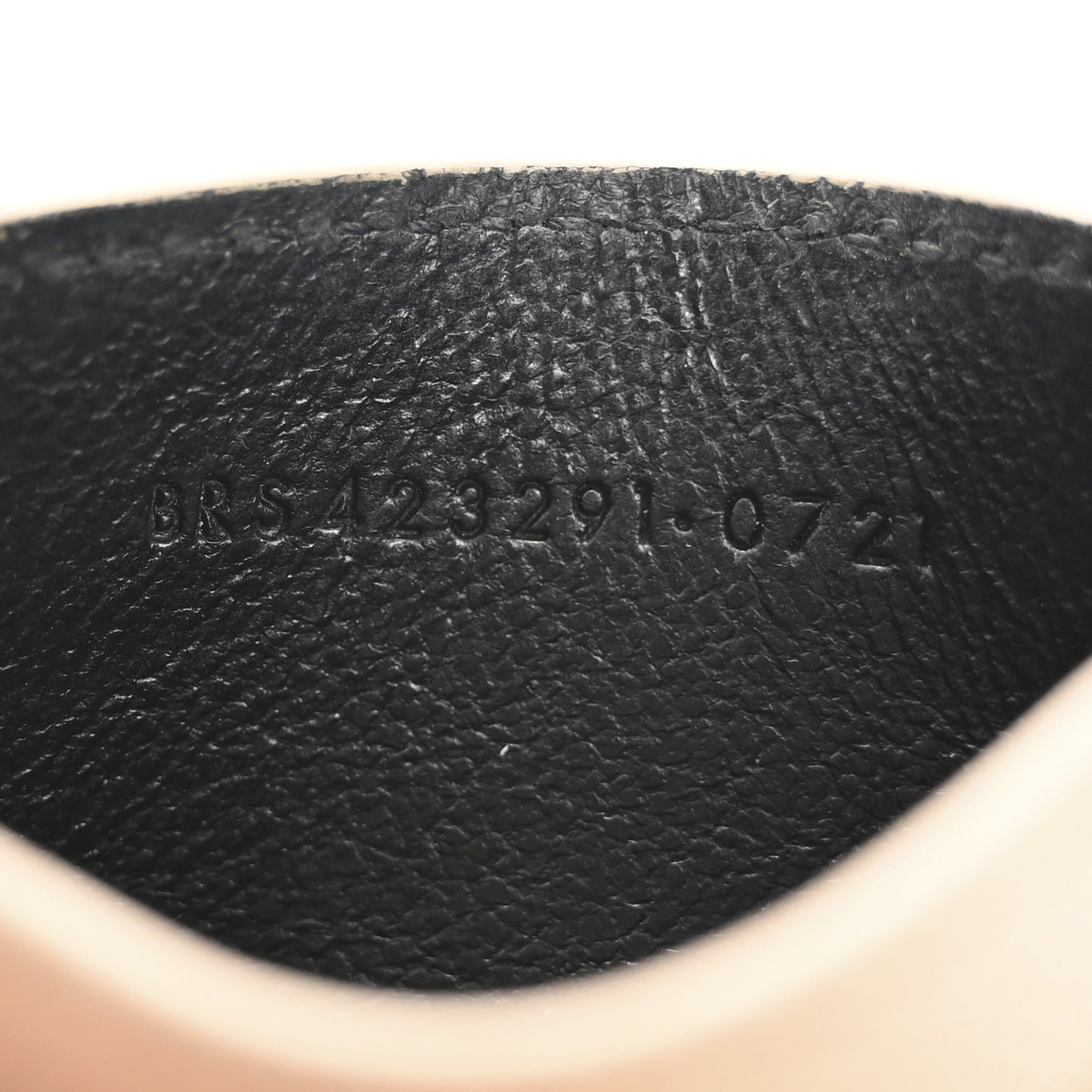 Grain De Poudre Matelasse Chevron Monogram Credit Card Case Nude Powder