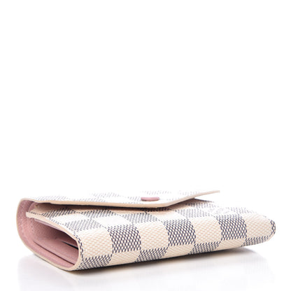 Louis Vuitton Damier Azur Victorine Wallet Rose Ballerine 4 of 7