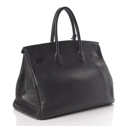 Hermes Taurillon Clemence Birkin 35 Black 3 of 40