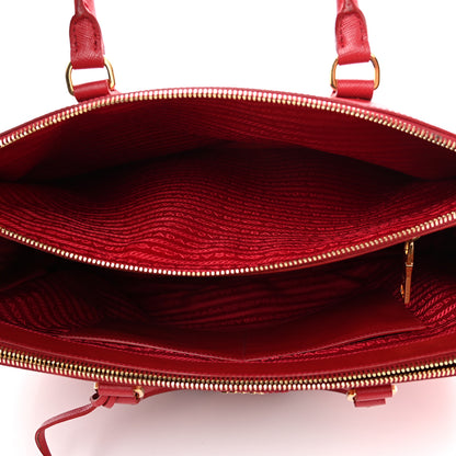 Prada Saffiano Medium Galleria Double Zip Tote Fuoco 5 of 12