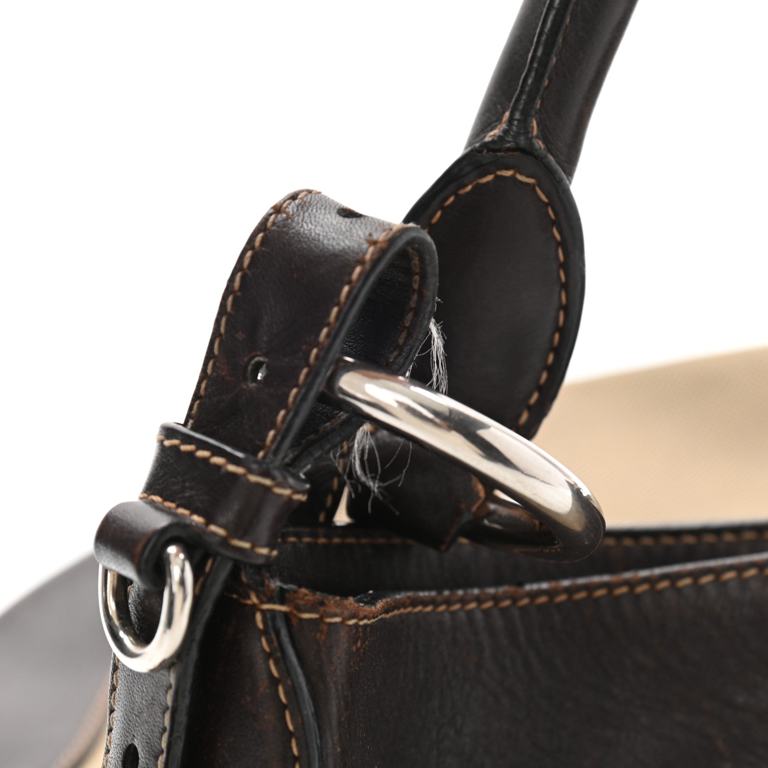 Prada Jacquard Logo Shoulder Bag Corda Bruciato 14 of 16