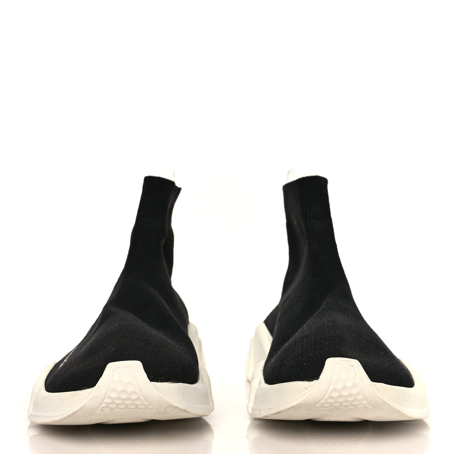 Neoprene Knit Womens Speed Sneakers 36 Black White