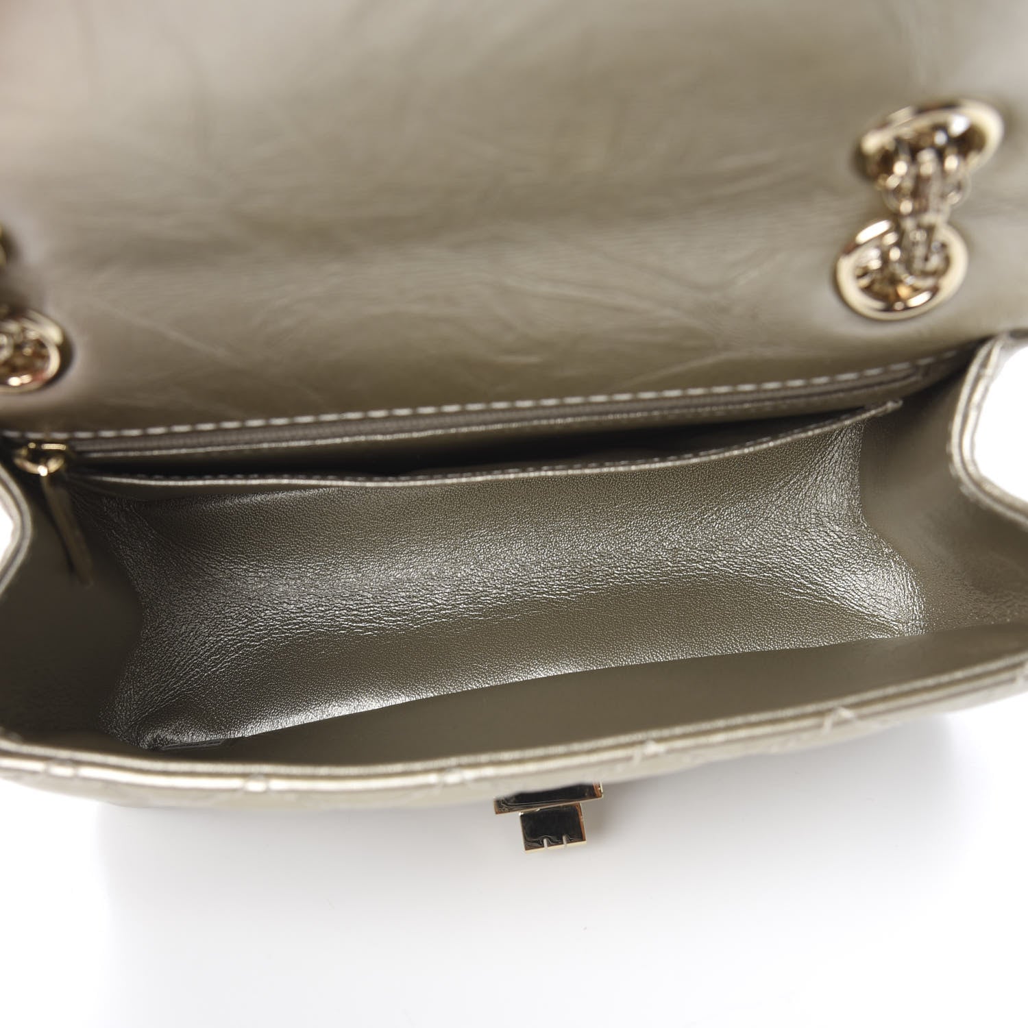 Chanel Aged Calfskin Quilted 2.55 Reissue Mini Flap Light Gold 4 of 9