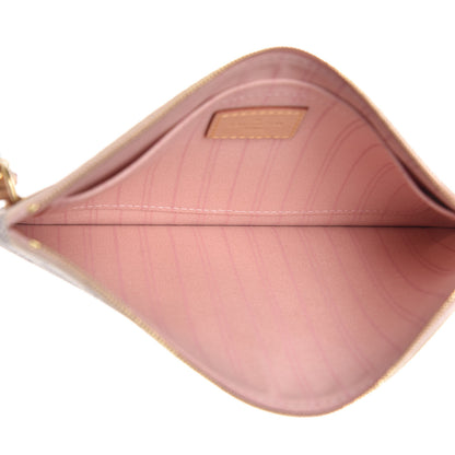 Louis Vuitton Damier Azur Neverfull MM GM Pochette Rose Ballerine 5 of 8