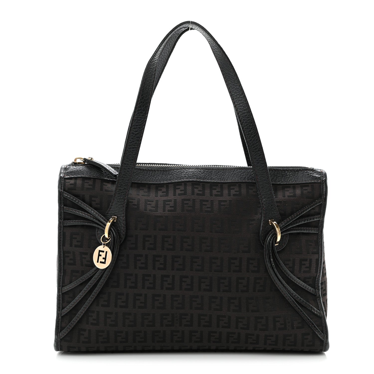 Fendi Zucchino Shoulder Bag Black 1 of 12