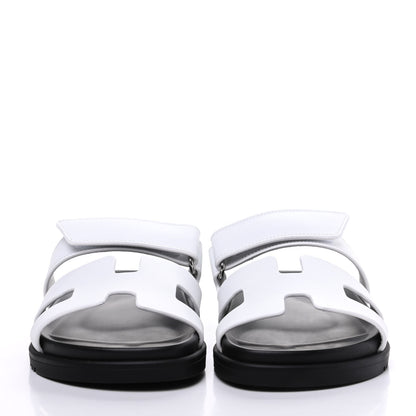 Hermes Calfskin Womens Chypre Sandals 36 White 2 of 9