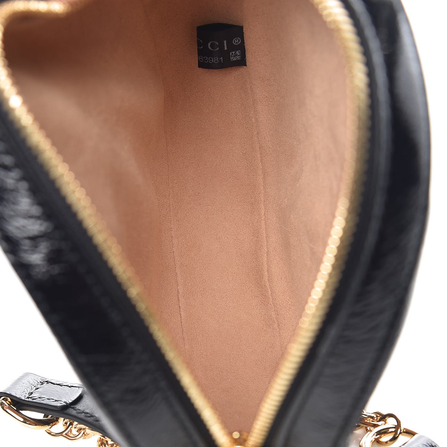Suede Patent Web Mini Ophidia Round Shoulder Bag Nocciola Black