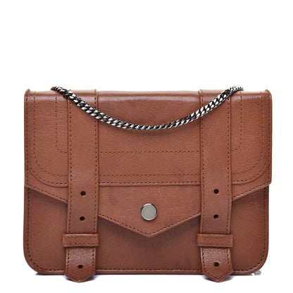 Proenza Schouler Lambskin PS1 Large Chain Wallet Saddle 1 of 10