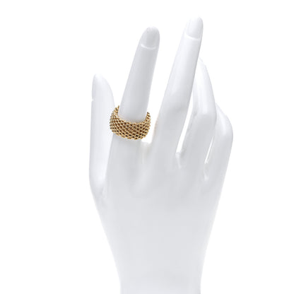 Tiffany 18K Yellow Gold Wide Somerset Mesh Ring 56 7.5 2 of 4