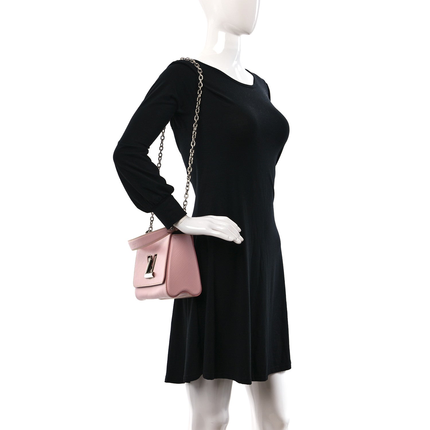 Louis Vuitton Epi Twist Shoulder Bag MM Rose Ballerine 2 of 9
