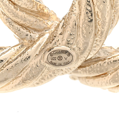 Chanel Twisted CC Brooch Gold 4 of 4