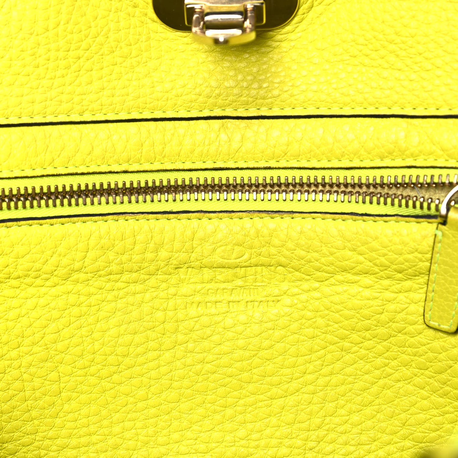 Valentino Garavani Grained Calfskin Small Rockstud Tote Yellow Fluo 6 of 9