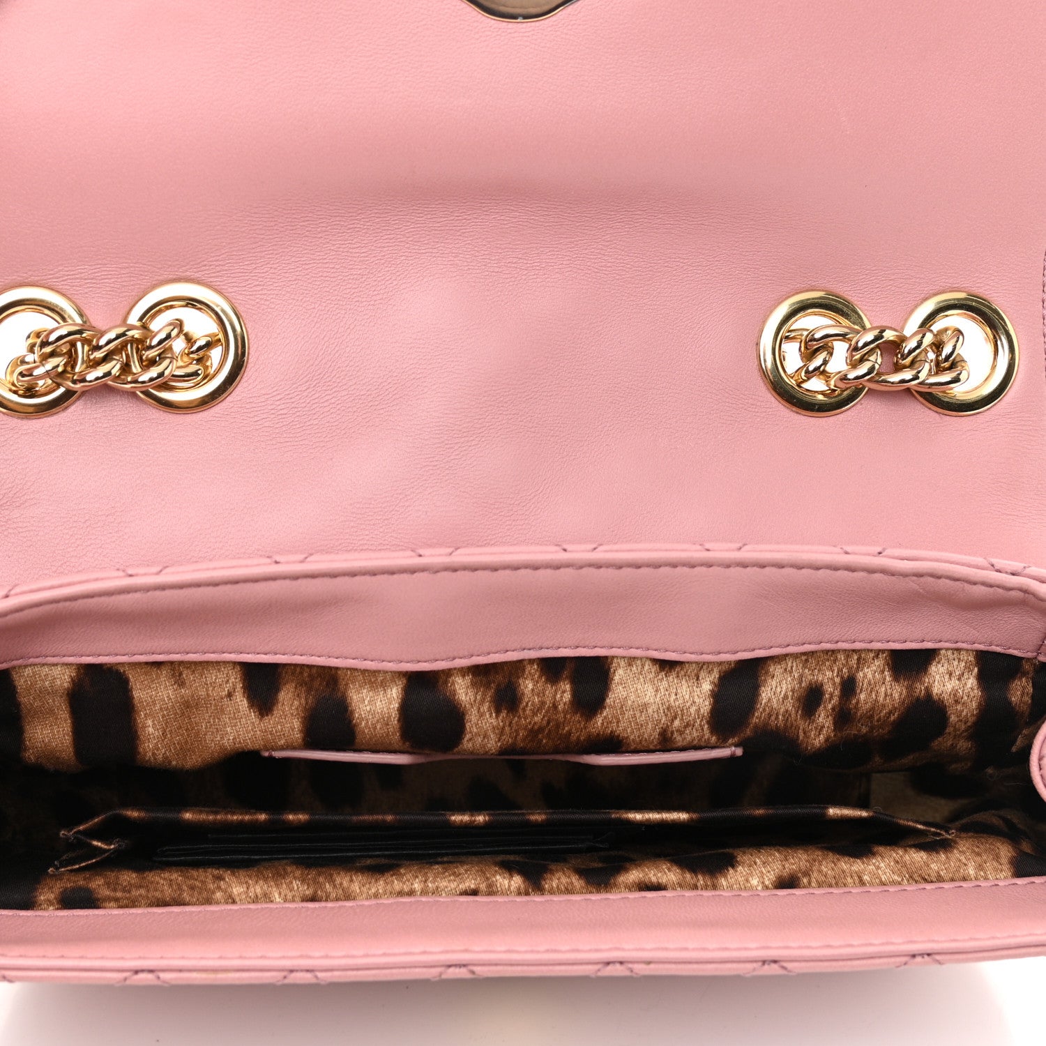 Dolce & Gabbana Lambskin Watersnake Embellished Lucia Shoulder Bag Rosa 5 of 9