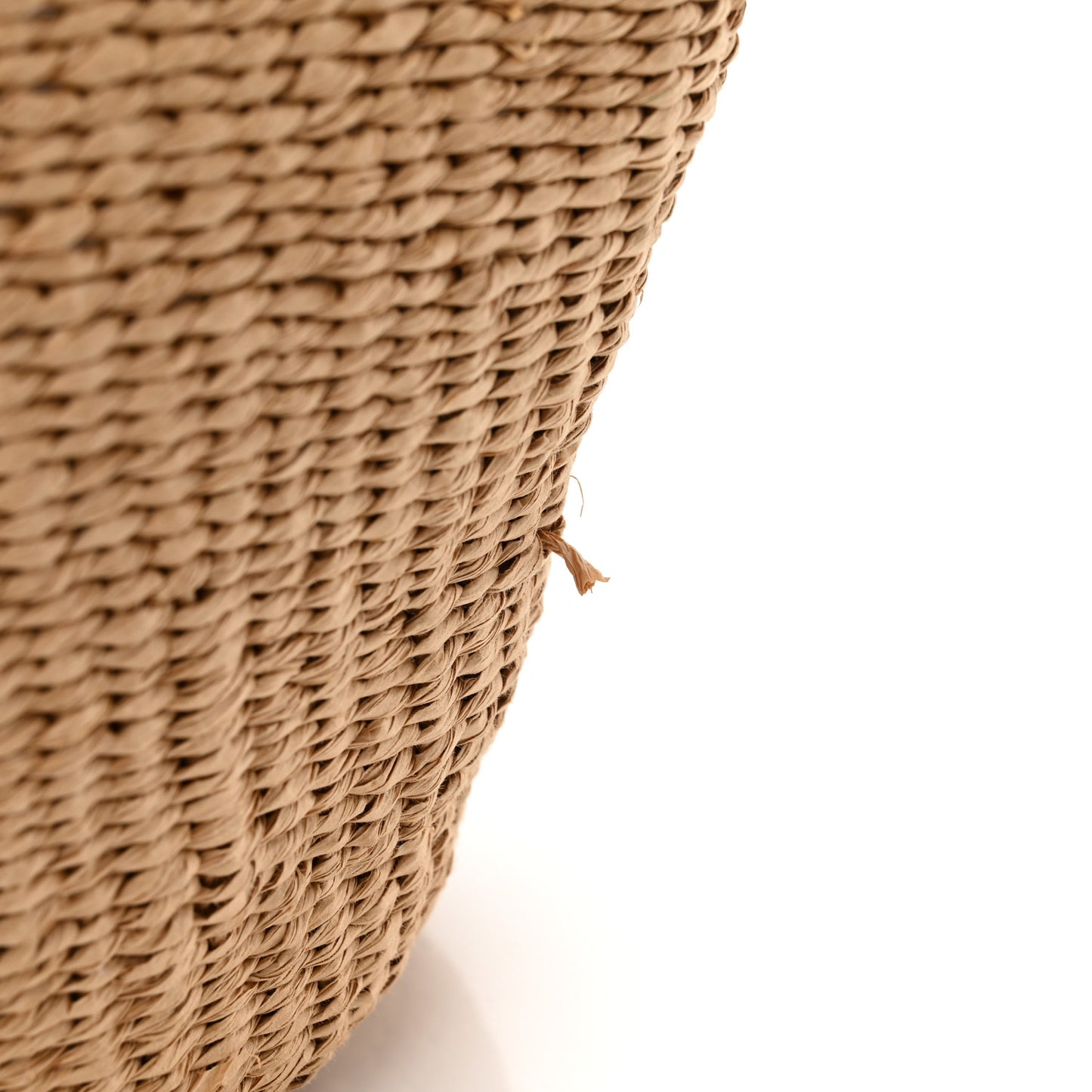 Raffia Large Woody Tote White