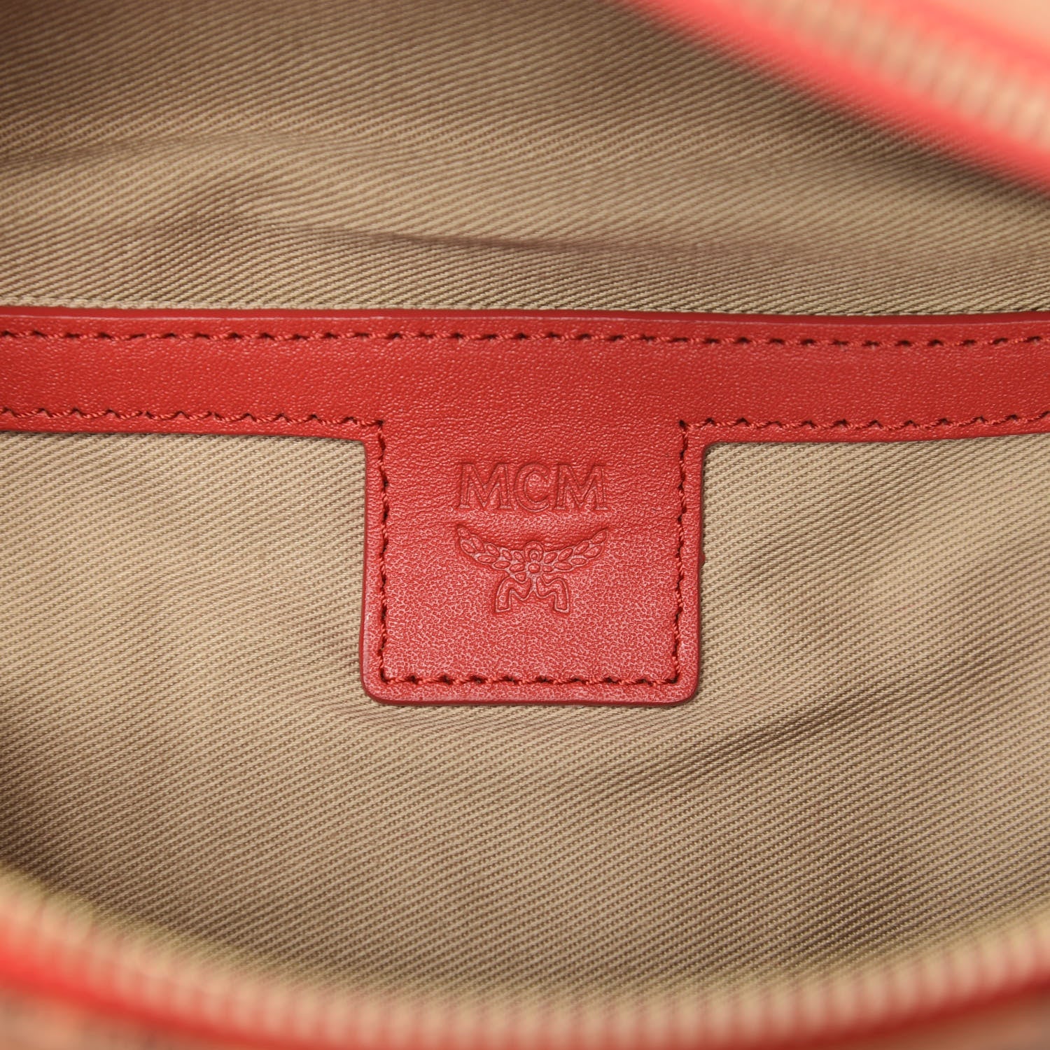 MCM Skyoptic Visetos Small Fursten Belt Bag Diamond Cognac 6 of 9
