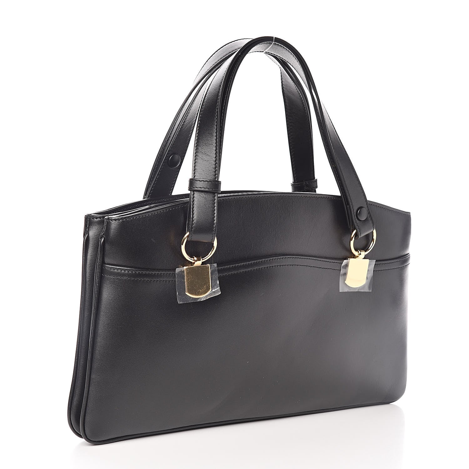 Gucci Vitello Palmellato Lux Large Arli Top Handle Bag Black 3 of 11