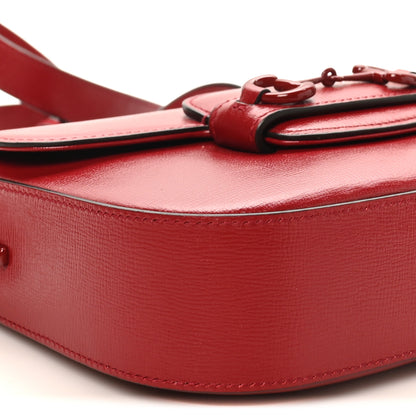Gucci Azalea Calfskin Web Monochrome Horsebit 1955 Shoulder Bag New Cherry Red New Cherry Red 8 of 9