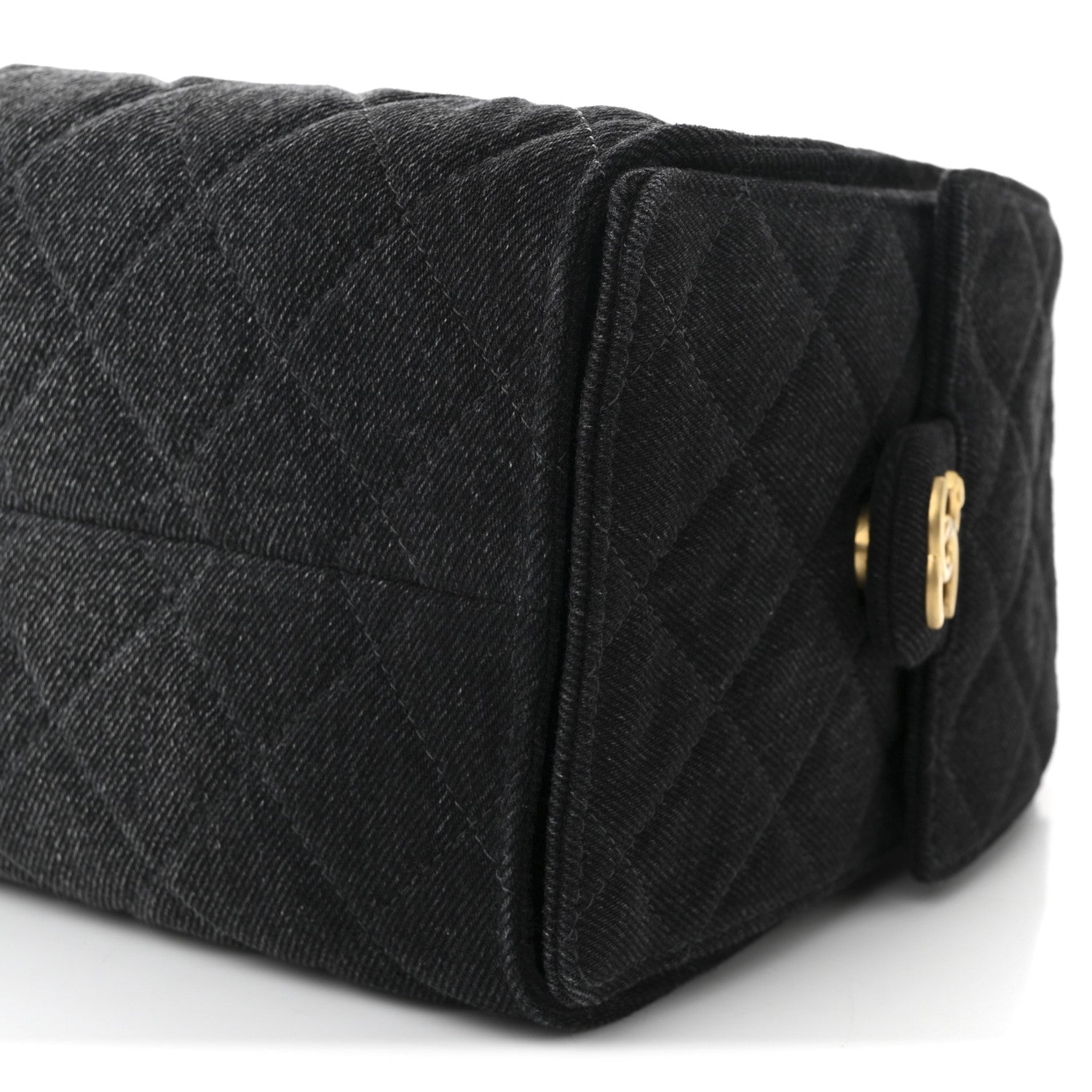 Chanel Washed Denim Quilted Small Chanel 25 Handbag Black 10 of 10