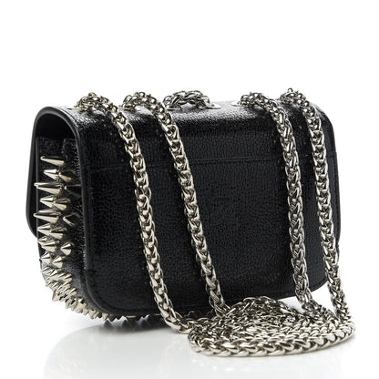 Christian Louboutin Jurassic Calfskin Spikes Sweety Charity NV Crossbody Bag Black Silver 3 of 9