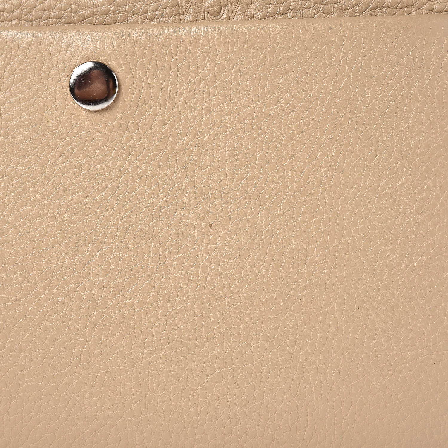 MCM Calfskin Ottomar Monogram Medium Klara Top Zip Tote New Beige 15 of 15