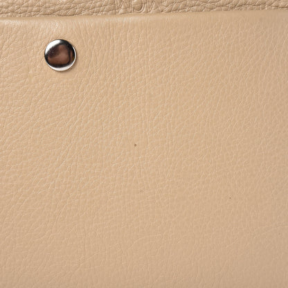 MCM Calfskin Ottomar Monogram Medium Klara Top Zip Tote New Beige 15 of 15