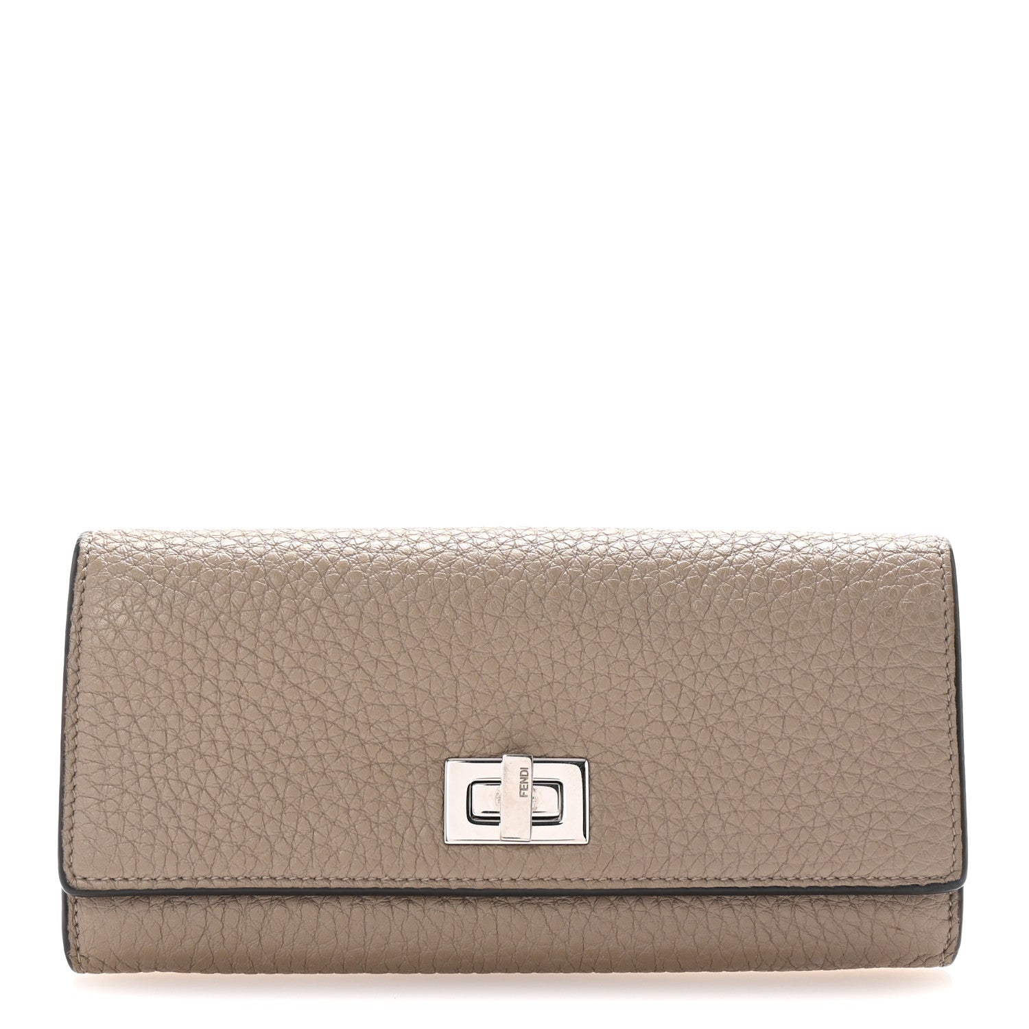 Fendi Cuoio Romano Vitello Grace Selleria Peekaboo Continental Wallet Corda 1 of 7