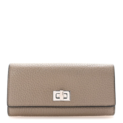 Fendi Cuoio Romano Vitello Grace Selleria Peekaboo Continental Wallet Corda 1 of 7