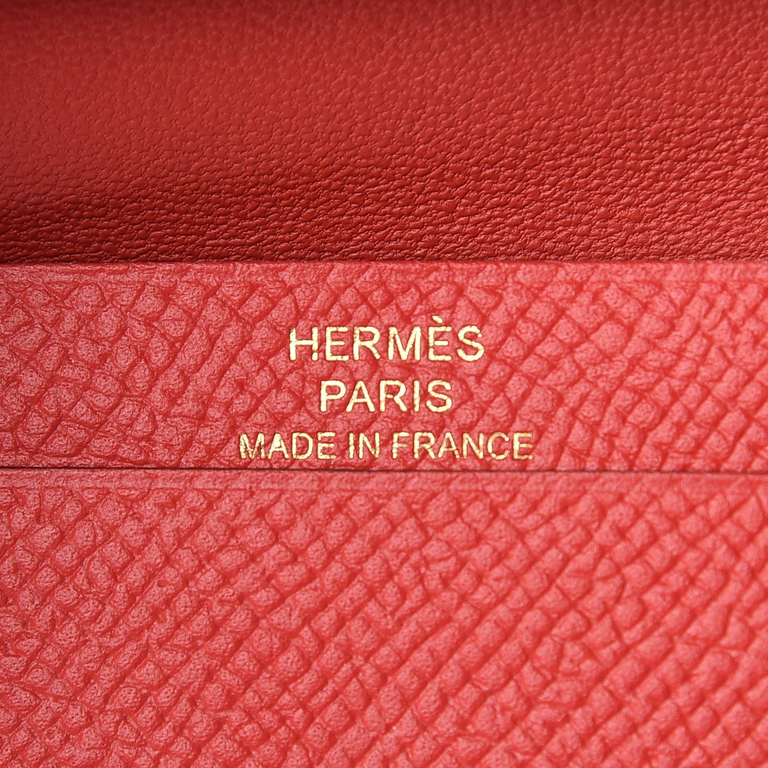 Hermes Epsom Bearn Card Holder Wallet Rouge Tomate 6 of 7