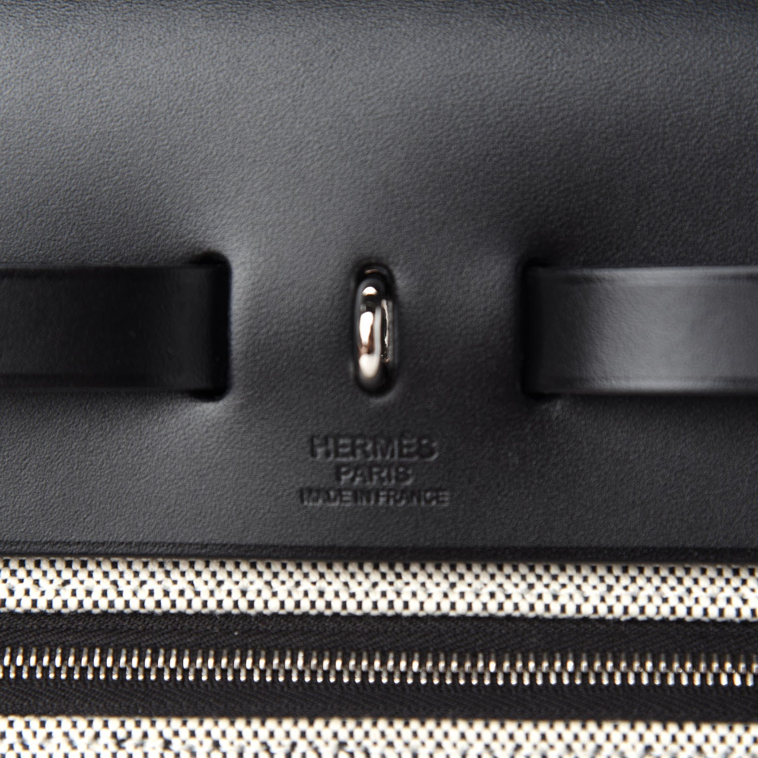 Hermes Toile H Berline Vache Hunter Herbag Zip PM 31 Black Ecru 8 of 10