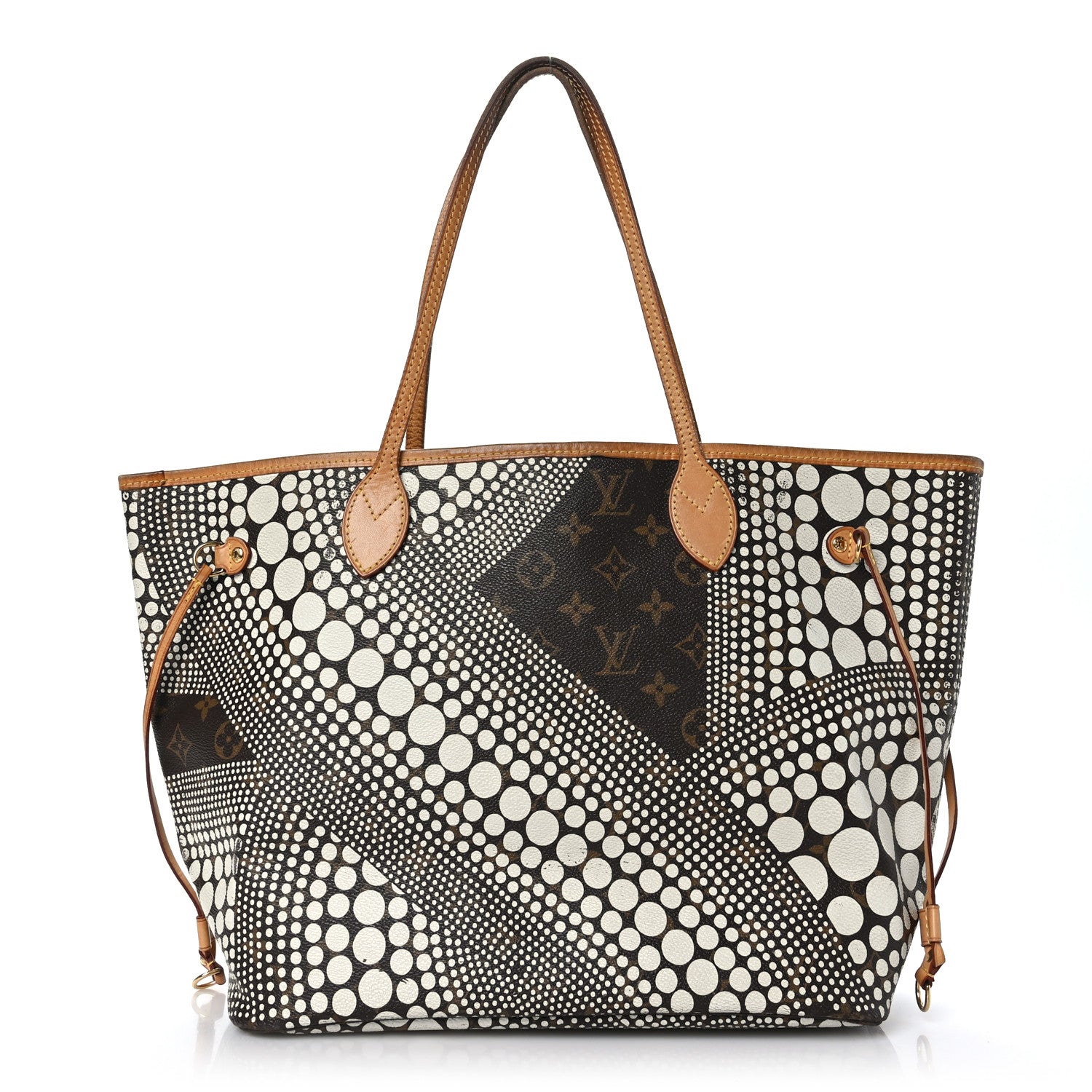 Louis Vuitton Monogram Kusama Waves Neverfull MM White 1 of 9