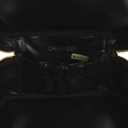Chanel Lambskin Vanity Cosmetic Case Black 5 of 12