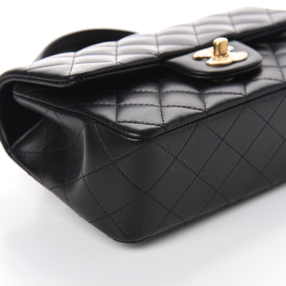 Chanel Lambskin Quilted Mini Top Handle Rectangular Flap Black 10 of 11