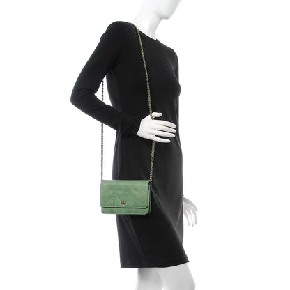 Chanel Python Wallet on Chain WOC Green 2 of 10