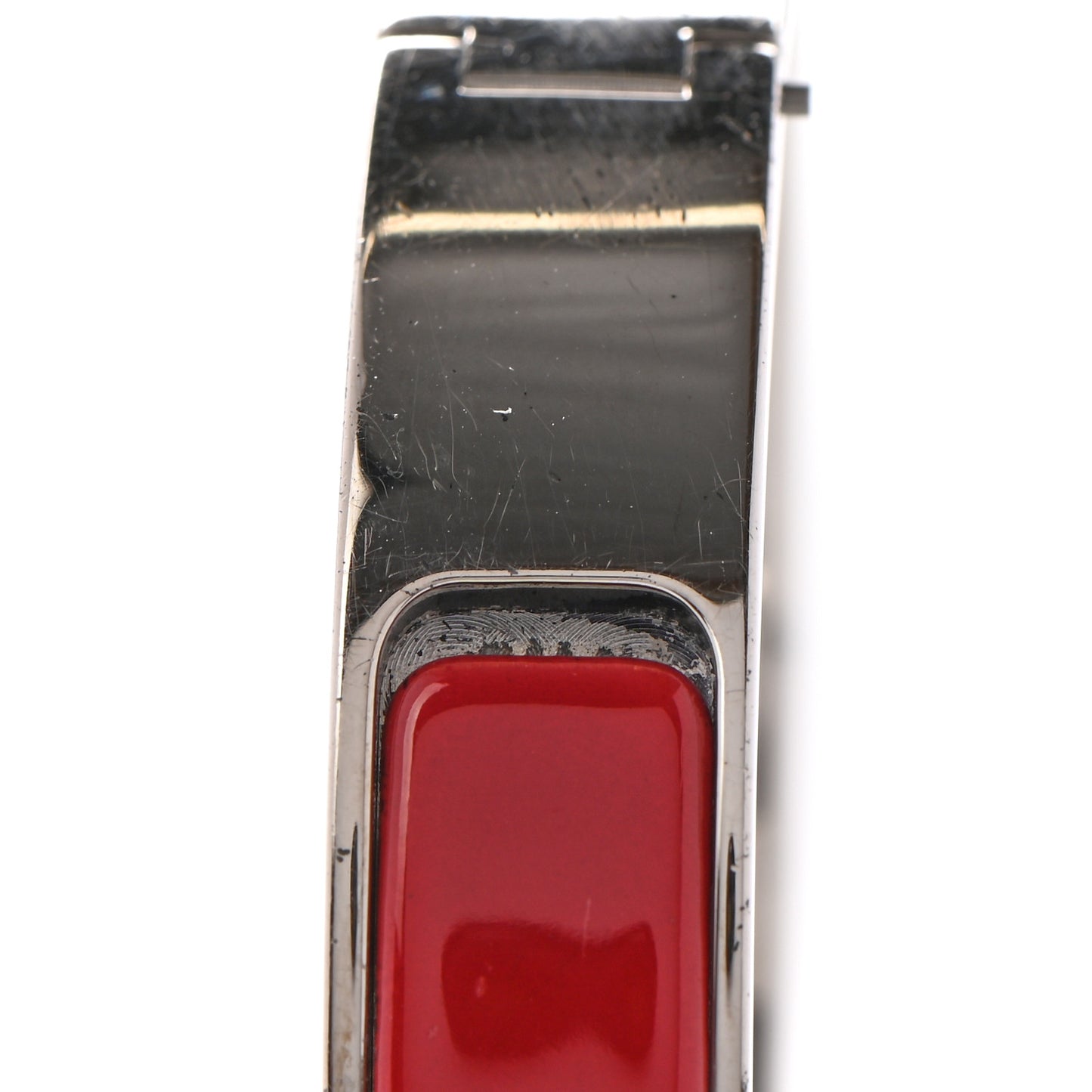 Enamel Narrow Clic Clac H Bracelet PM Red