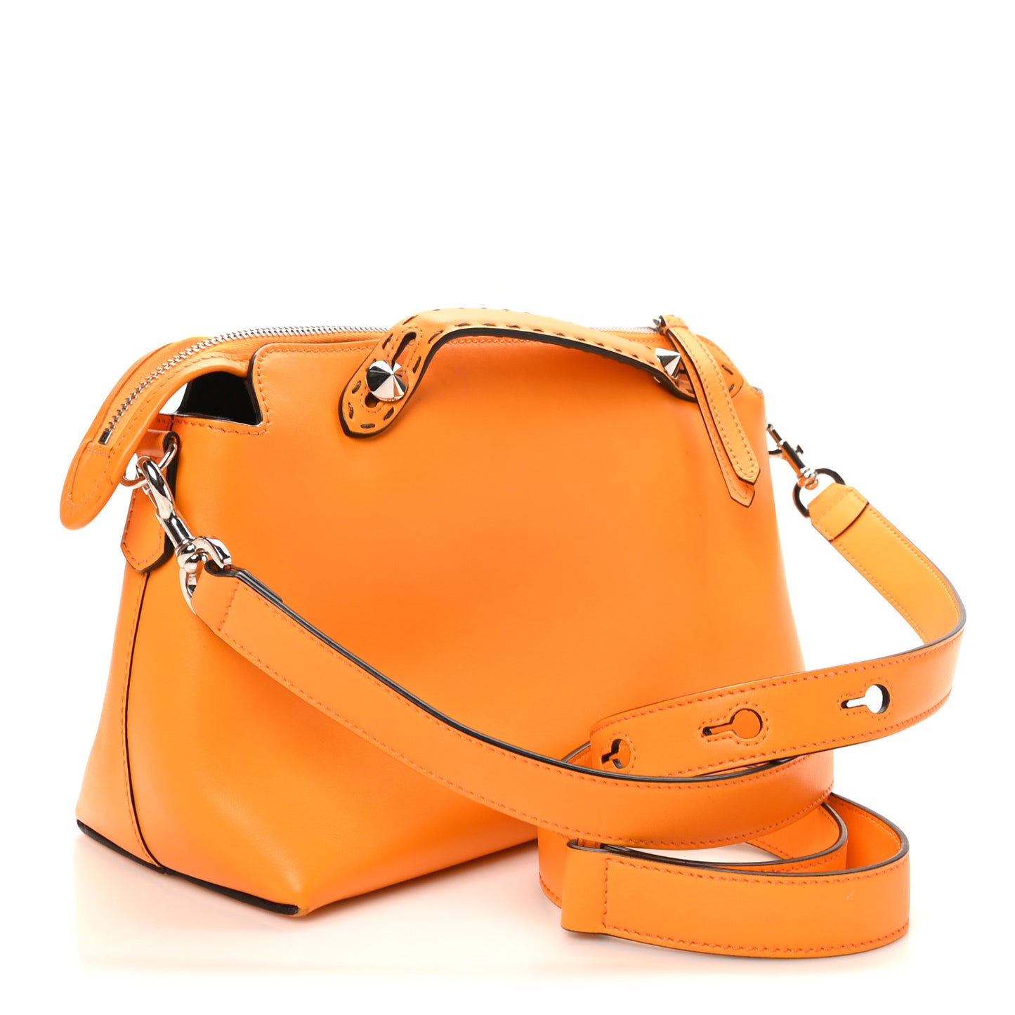 Vitello King Logo Embossed Medium By The Way Boston Bag Clementine