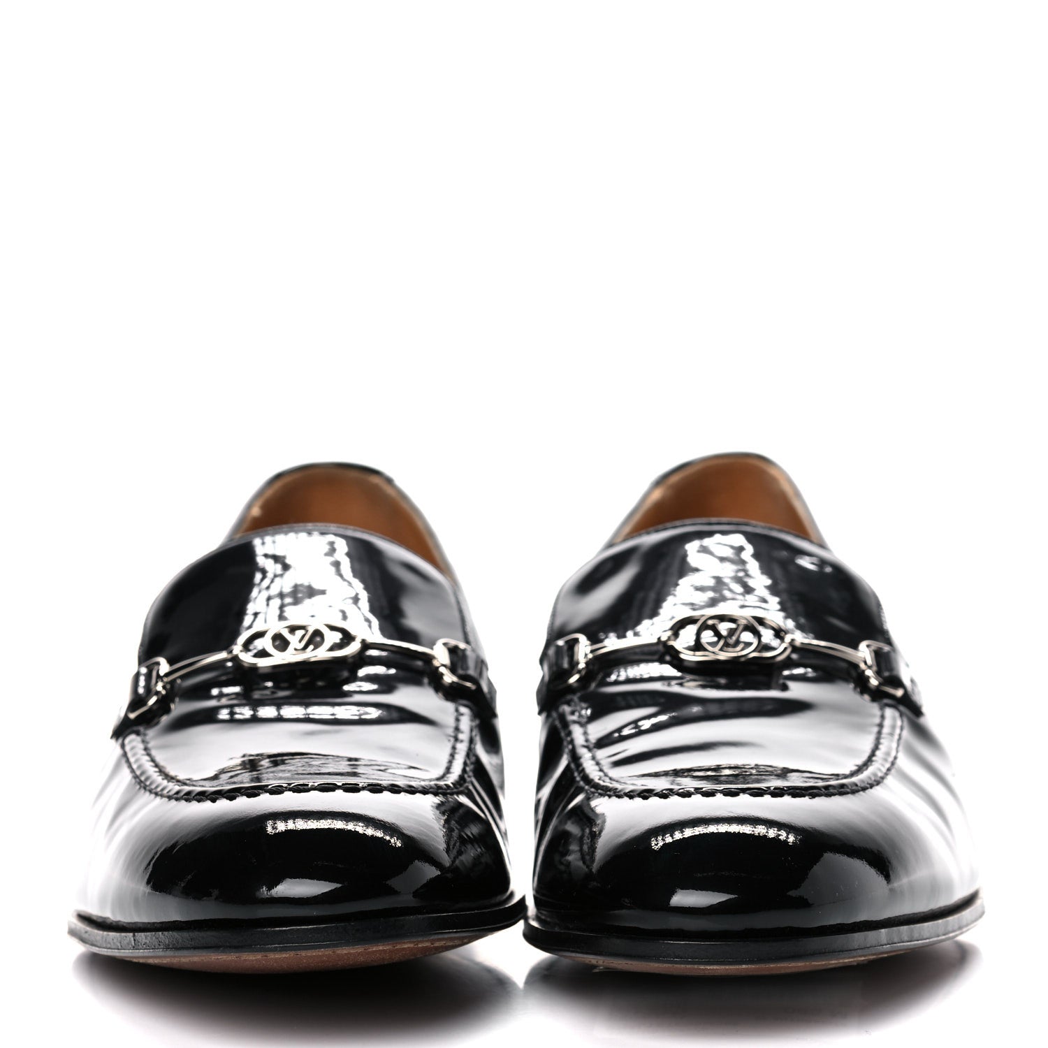 Louis Vuitton Patent Monogram Mens Club Loafers 8.5 Anthracite 2 of 16