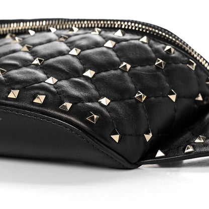 Valentino Garavani Lambskin Rockstud Spike Belt Bag 85 Black 9 of 12