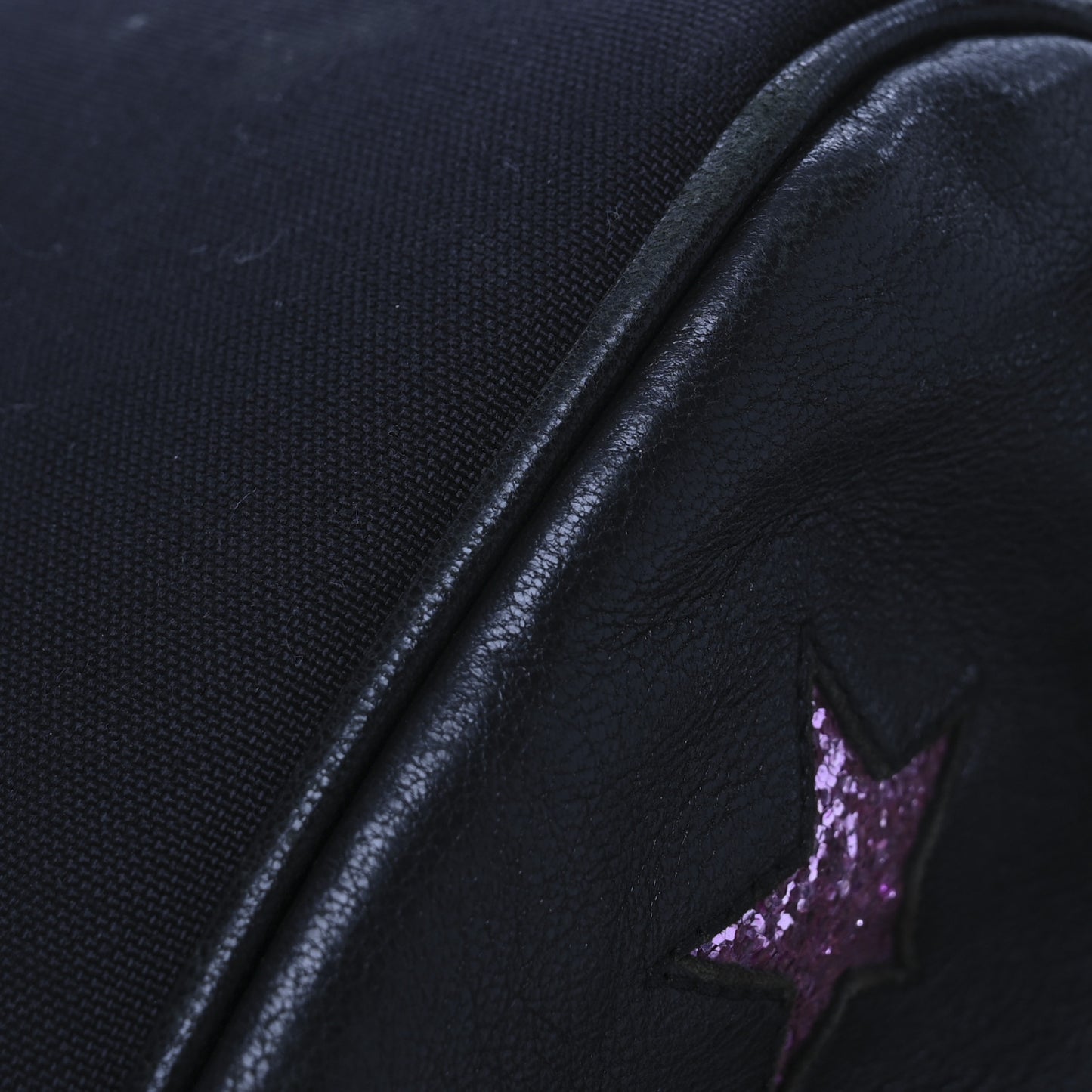 Lambskin Star Applique Mini City California Backpack Black