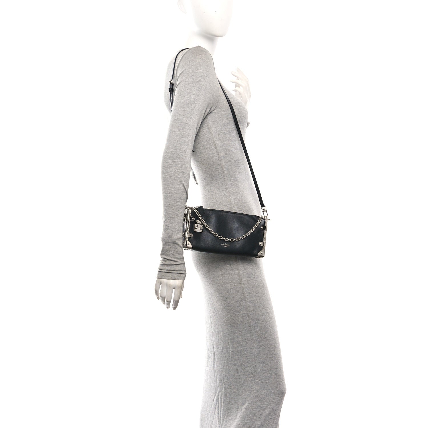 Louis Vuitton Calfskin Slim Trunk Black 2 of 9