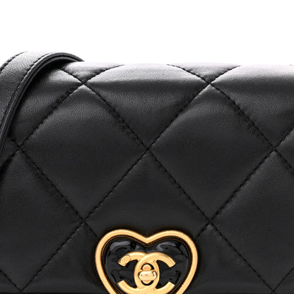 Chanel Lambskin Plexiglass Quilted Coco Love Mini Flap Black 8 of 11