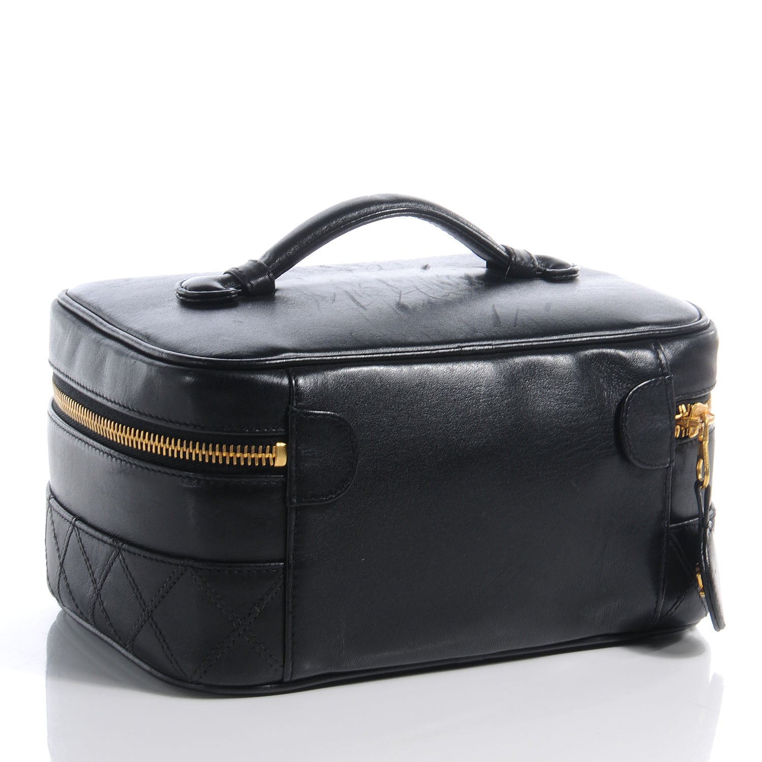 Chanel Lambskin Vanity Cosmetic Bag Black 3 of 10